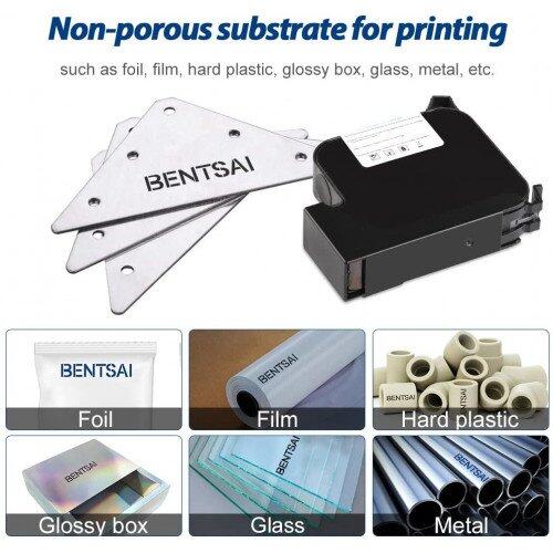 BENTSAI EB22B-L Black Original Solvent Online Fast Dry Ink Cartridge for B85 B35 Handheld Printer - 1 Pack