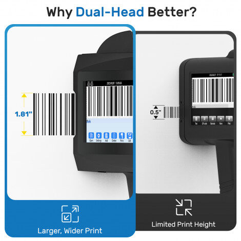 Bentsai B40 Handheld Inkjet Printer for Large Character Marking at 46mm Print Height
