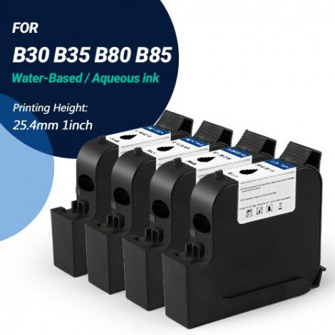 1 Inch BENTSAI EB21B Black Ink Cartridge 4 Packs
