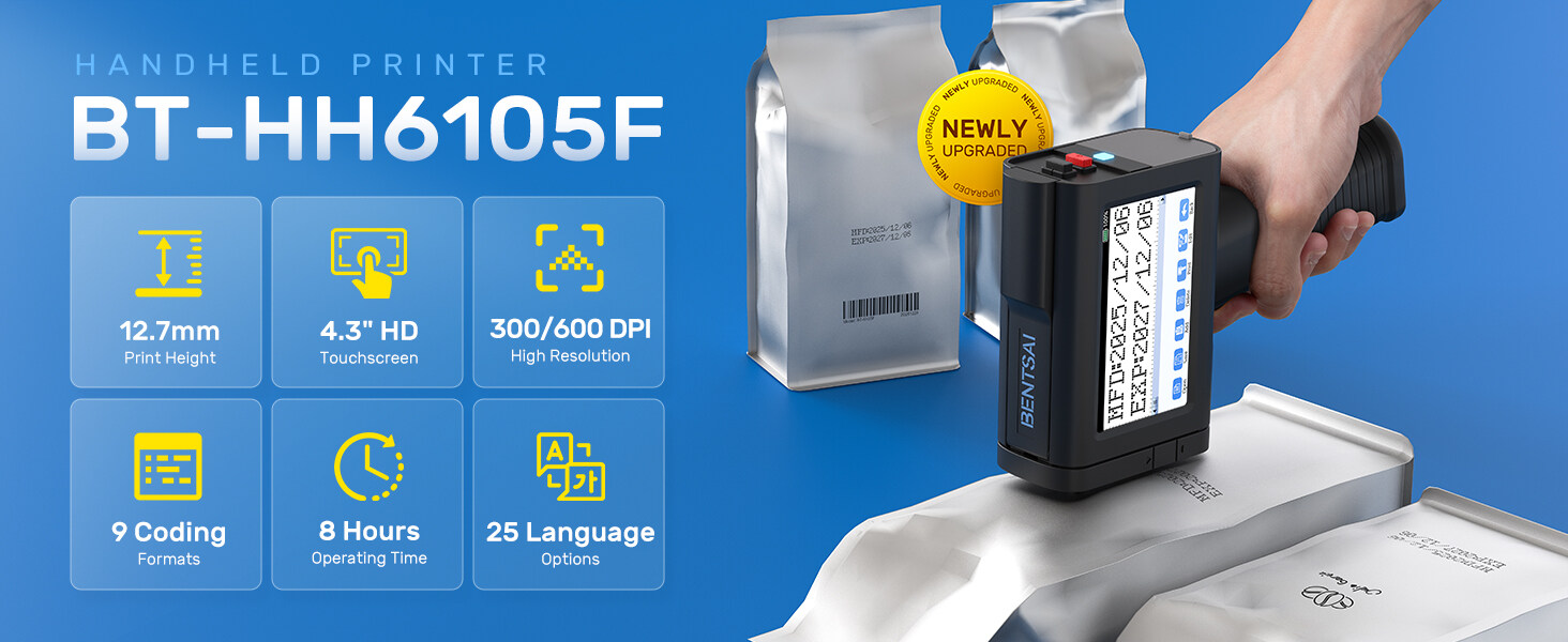 BENTSAI BT-HH6105F Handheld Printer Key Features