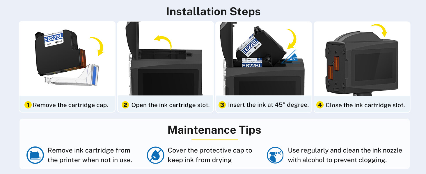 Ink Installation and Maintenance