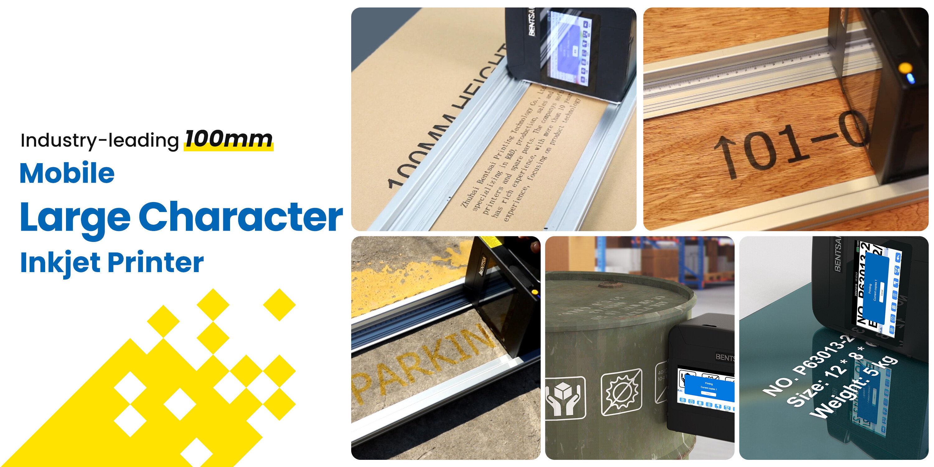 Applications of large character inkjet printers