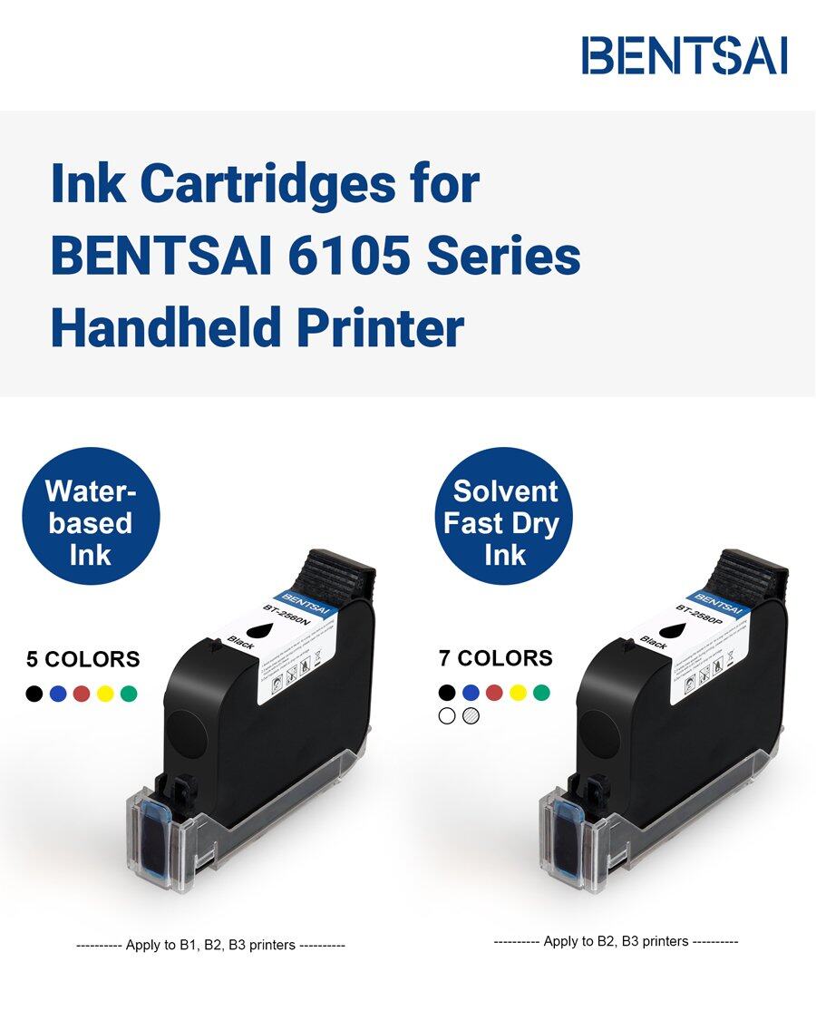 Ink cartridges for BENTSAI 6105 series handheld printer