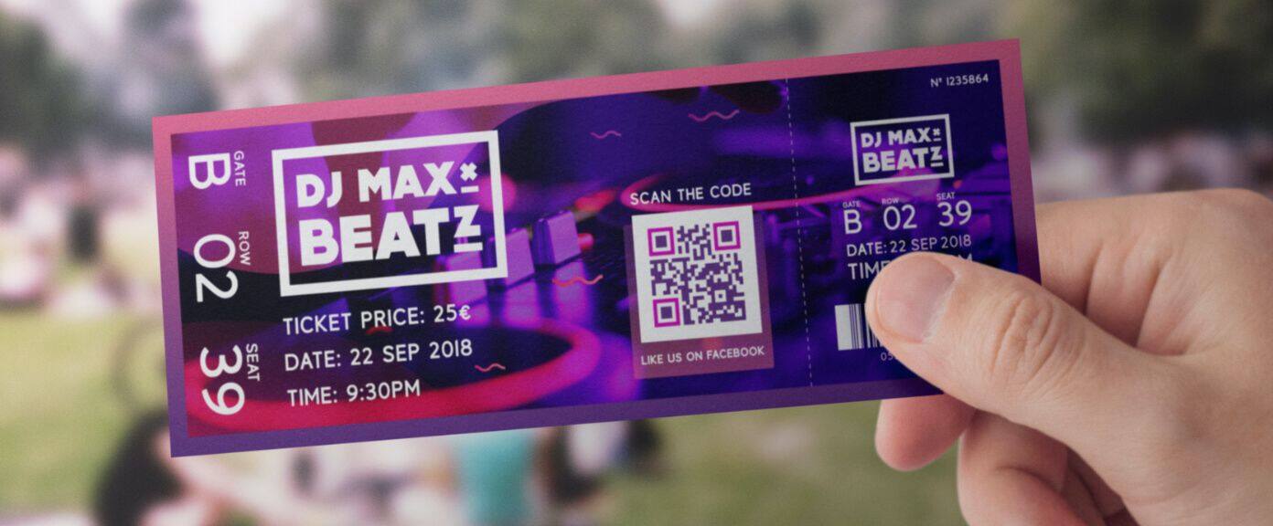 QR code on ticket