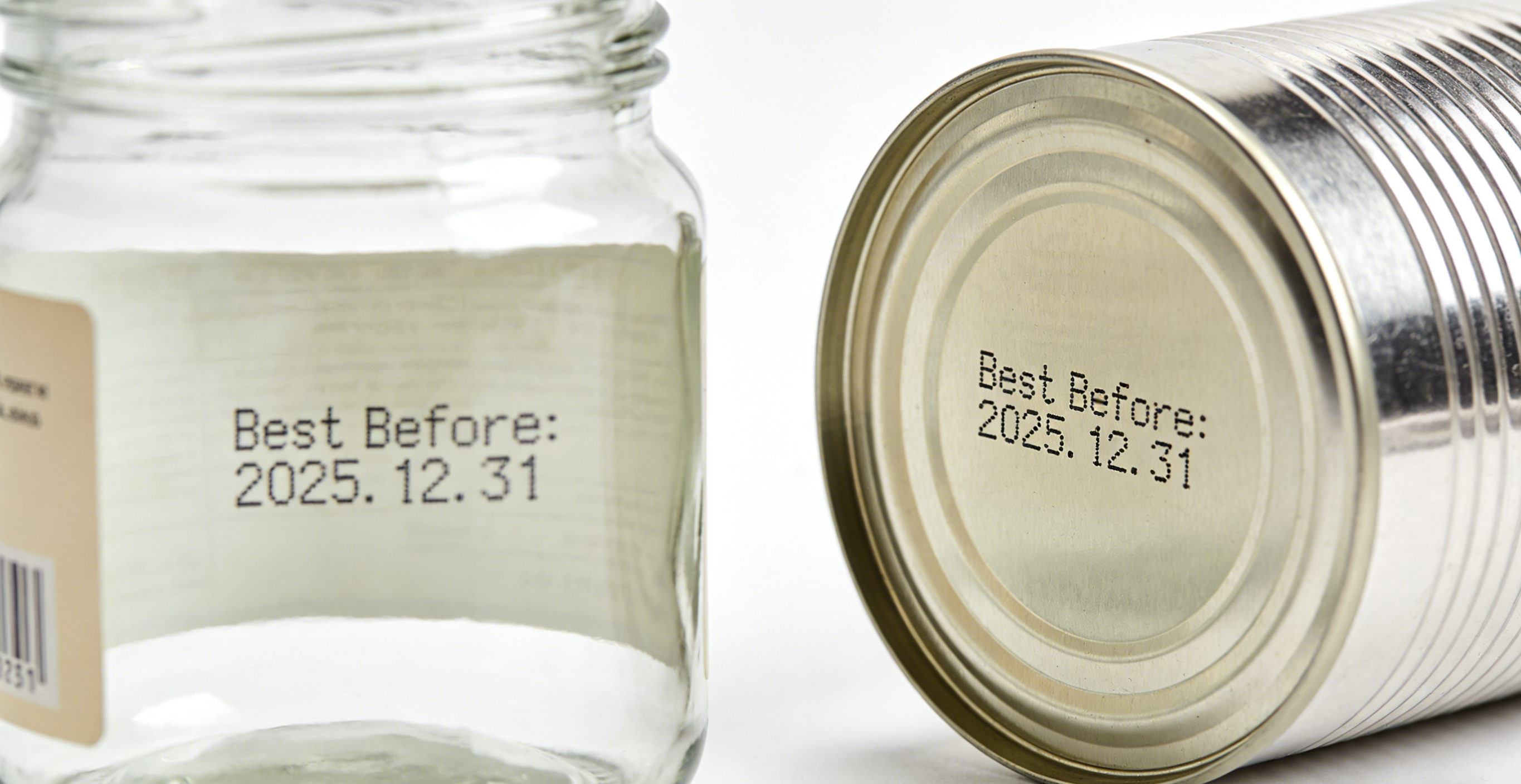 Print Expiration dates (Best Before) on glass jars and metal cans