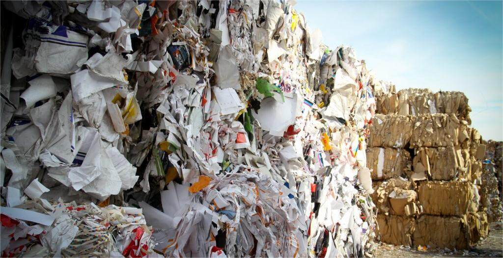 Packaging waste in junkyard