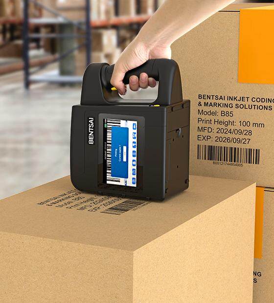 bentsai b85 wide format printer prints on cardboard box